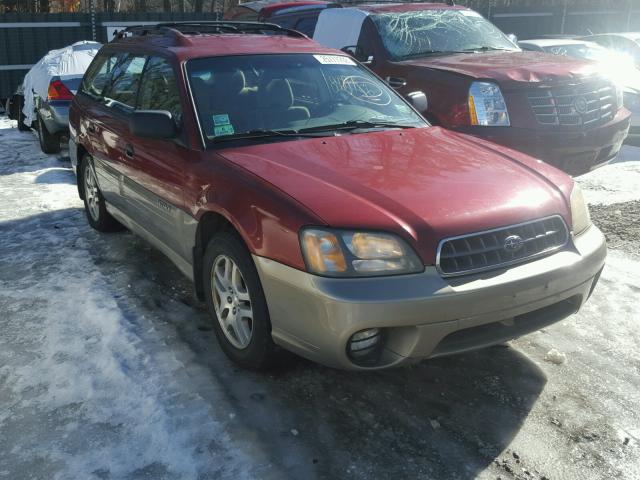 4S3BH675047635965 - 2004 SUBARU LEGACY OUT RED photo 1