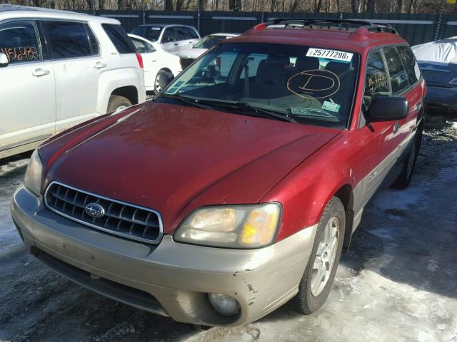 4S3BH675047635965 - 2004 SUBARU LEGACY OUT RED photo 2