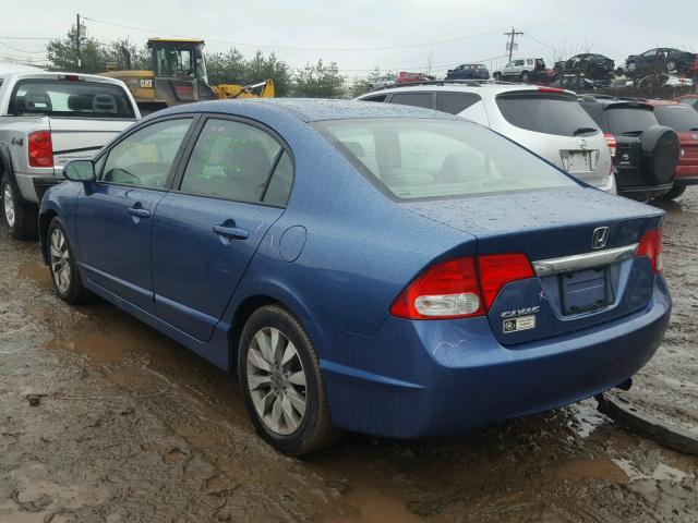 2HGFA1F8XAH533689 - 2010 HONDA CIVIC EX BLUE photo 3