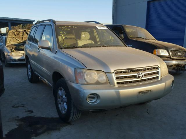 JTEGF21A010023985 - 2001 TOYOTA HIGHLANDER BEIGE photo 1