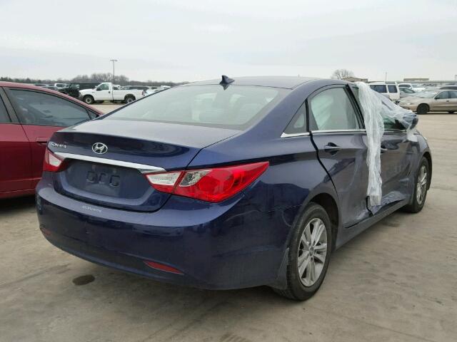 5NPEB4AC2DH679665 - 2013 HYUNDAI SONATA GLS BLUE photo 4