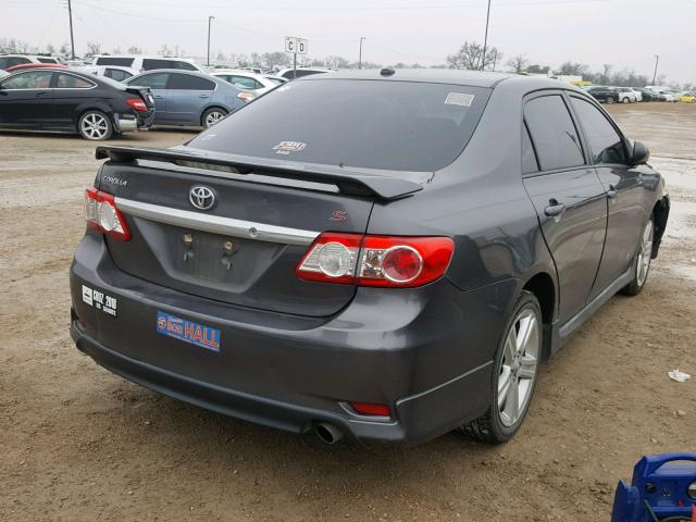 5YFBU4EEXDP218239 - 2013 TOYOTA COROLLA BA GRAY photo 4