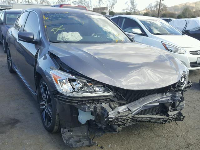 1HGCR2F5XHA143384 - 2017 HONDA ACCORD SPO GRAY photo 1