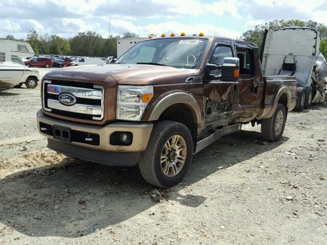 1FT8W3BT8BEA41086 - 2011 FORD F350 SUPER BROWN photo 2