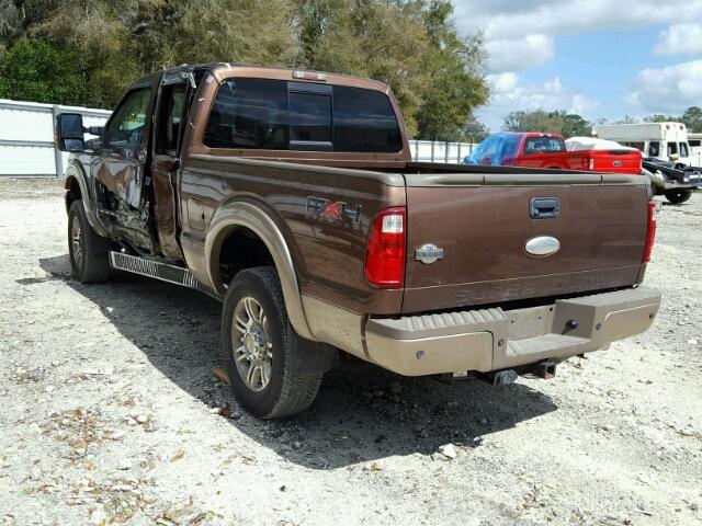 1FT8W3BT8BEA41086 - 2011 FORD F350 SUPER BROWN photo 3