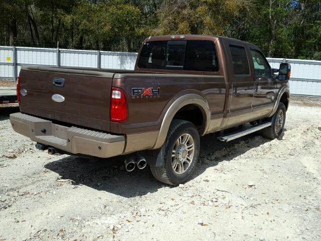 1FT8W3BT8BEA41086 - 2011 FORD F350 SUPER BROWN photo 4
