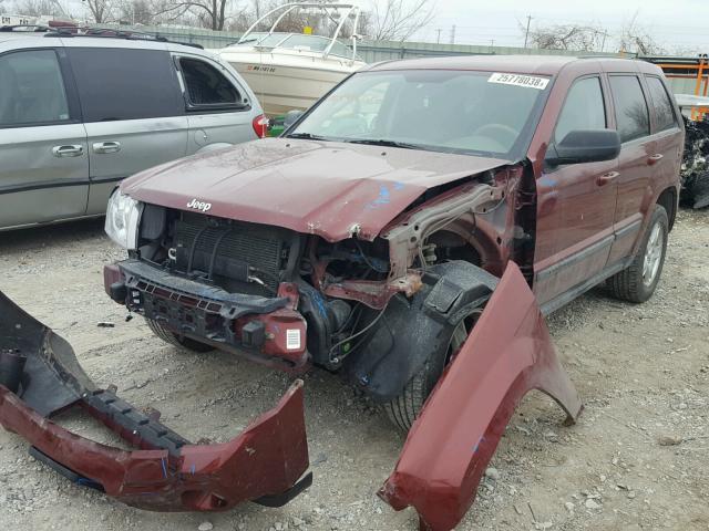 1J8GR48K77C648258 - 2007 JEEP GRAND CHER MAROON photo 2