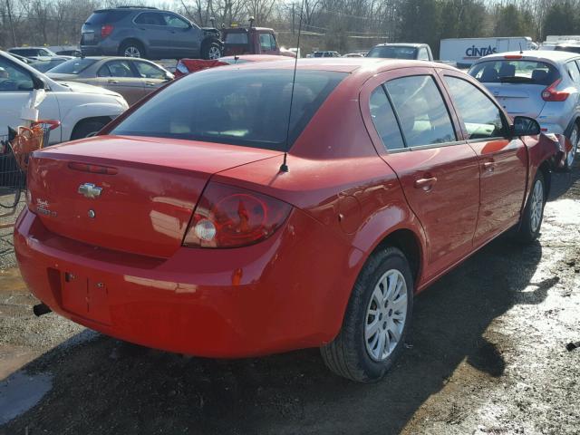 1G1AT58H097246353 - 2009 CHEVROLET COBALT LT RED photo 4