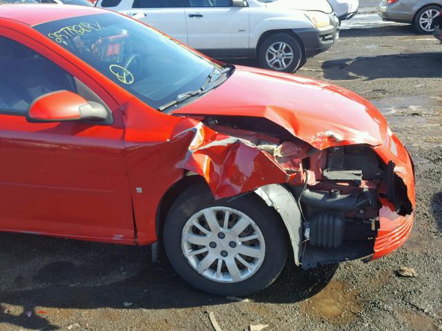 1G1AT58H097246353 - 2009 CHEVROLET COBALT LT RED photo 9