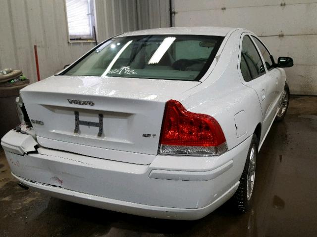 YV1RS592772641481 - 2007 VOLVO S60 WHITE photo 4