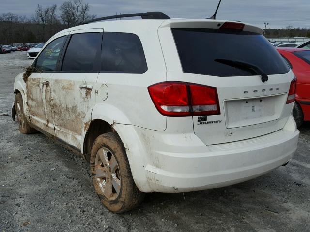 3C4PDCAB2CT391101 - 2012 DODGE JOURNEY SE WHITE photo 3