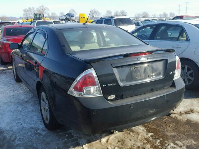 3FAHP07128R136483 - 2008 FORD FUSION SE BLACK photo 3