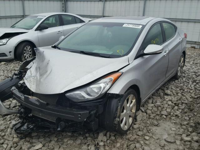 5NPDH4AE0CH124319 - 2012 HYUNDAI ELANTRA GL SILVER photo 2