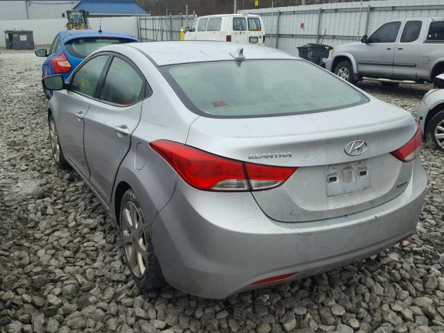 5NPDH4AE0CH124319 - 2012 HYUNDAI ELANTRA GL SILVER photo 3