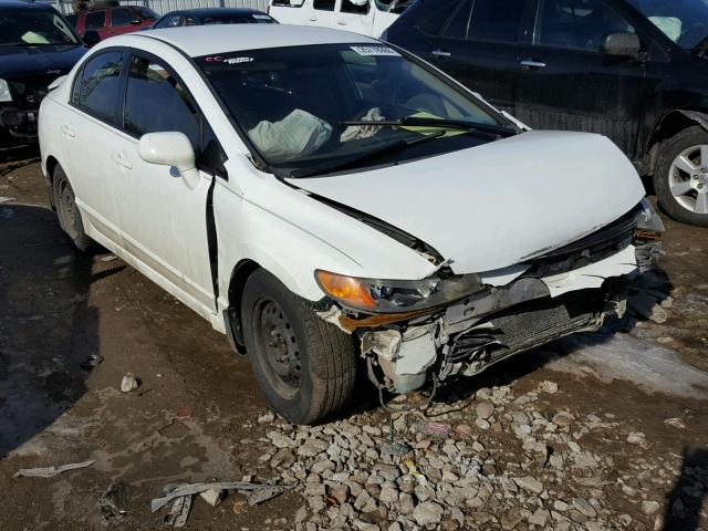 1HGFA16547L097617 - 2007 HONDA CIVIC LX WHITE photo 1