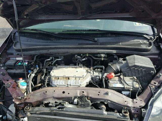 5FNRL3H24AB079522 - 2010 HONDA ODYSSEY LX MAROON photo 7