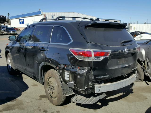 5TDDKRFH9FS114646 - 2015 TOYOTA HIGHLANDER BLACK photo 3