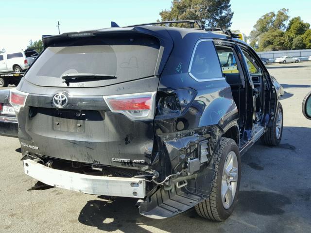 5TDDKRFH9FS114646 - 2015 TOYOTA HIGHLANDER BLACK photo 4