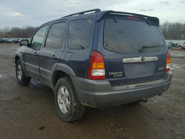 4F2CU08182KM44152 - 2002 MAZDA TRIBUTE LX BLUE photo 3