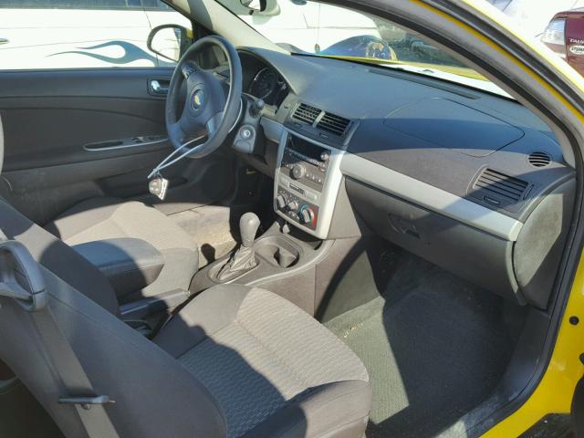 1G1AT18H397269506 - 2009 CHEVROLET COBALT LT YELLOW photo 5