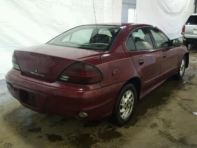 1G2NE52F64M636706 - 2004 PONTIAC GRAND AM S BURGUNDY photo 4