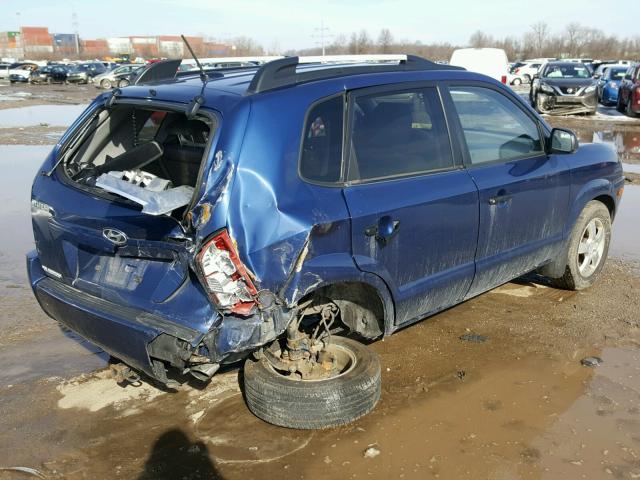 KM8JM12B38U861007 - 2008 HYUNDAI TUCSON GLS BLUE photo 4