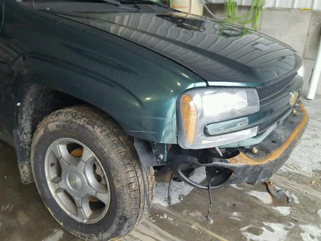 1GNDT13S452138803 - 2005 CHEVROLET TRAILBLAZE GREEN photo 9