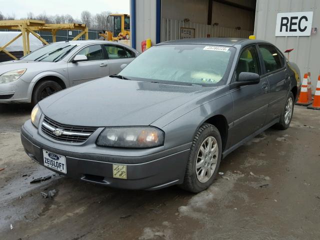 2G1WF52E659126268 - 2005 CHEVROLET IMPALA GRAY photo 2