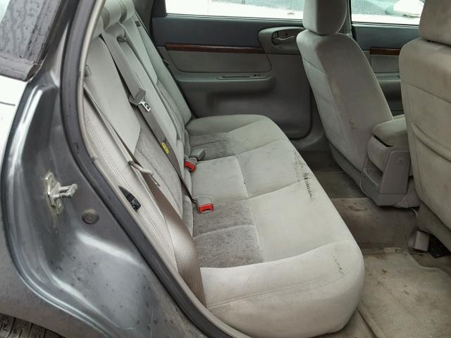 2G1WF52E659126268 - 2005 CHEVROLET IMPALA GRAY photo 6