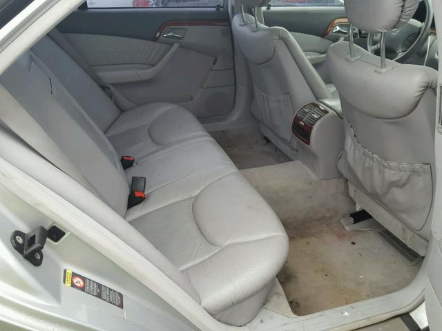 WDBNG70J61A153057 - 2001 MERCEDES-BENZ S 430 SILVER photo 6