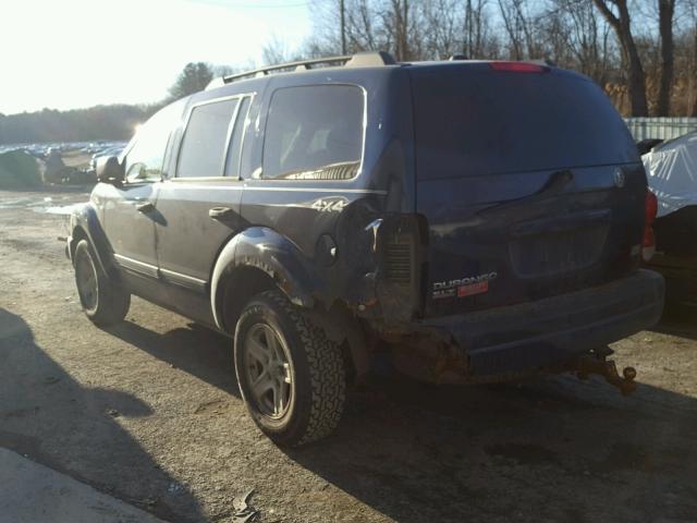 1D8HB48D25F569658 - 2005 DODGE DURANGO SL BLUE photo 3