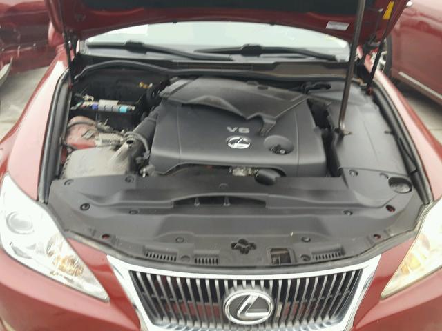 JTHBK262985080466 - 2008 LEXUS IS 250 BURGUNDY photo 7