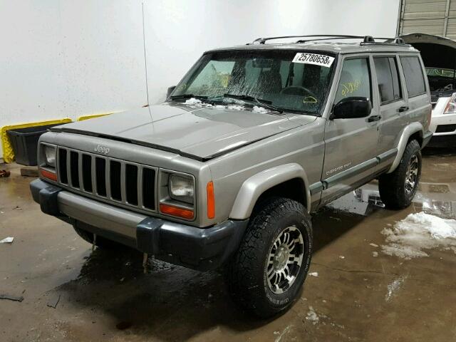 1J4FF48S11L511748 - 2001 JEEP CHEROKEE S GRAY photo 2