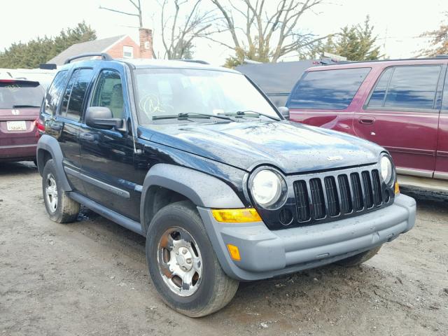 1J4GL48K96W272551 - 2006 JEEP LIBERTY SP BLACK photo 1