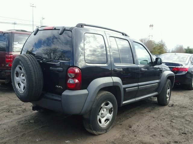 1J4GL48K96W272551 - 2006 JEEP LIBERTY SP BLACK photo 4