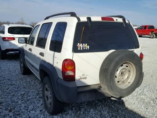 1J4FK48103W544356 - 2003 JEEP LIBERTY SP WHITE photo 3