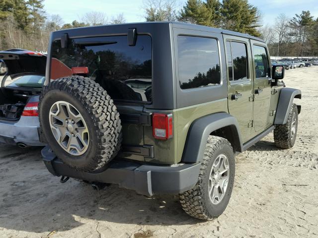 1C4HJWFG7FL771182 - 2015 JEEP WRANGLER U GREEN photo 4