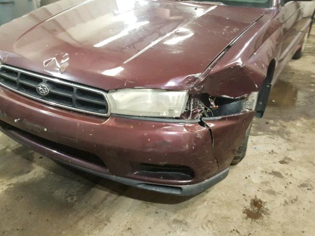 4S3BK4355X6311061 - 1999 SUBARU LEGACY L RED photo 9