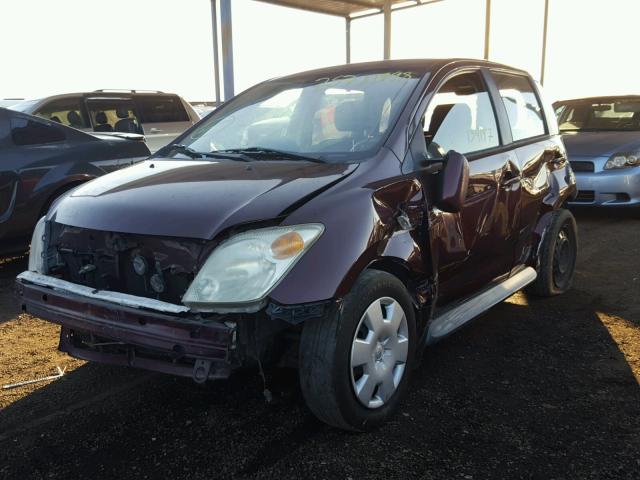 JTKKT604940046088 - 2004 TOYOTA SCION XA MAROON photo 2