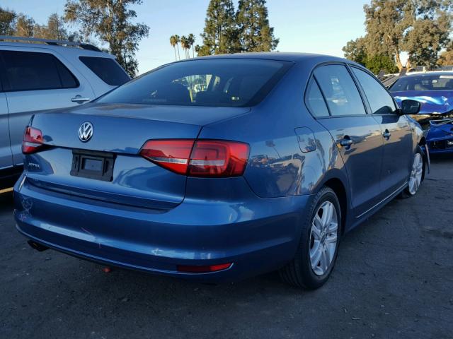 3VW2K7AJ7FM252981 - 2015 VOLKSWAGEN JETTA BASE BLUE photo 4