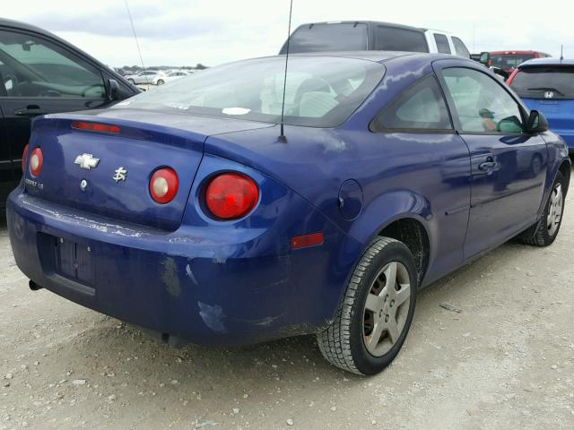 1G1AK15F377302393 - 2007 CHEVROLET COBALT LS BLUE photo 4