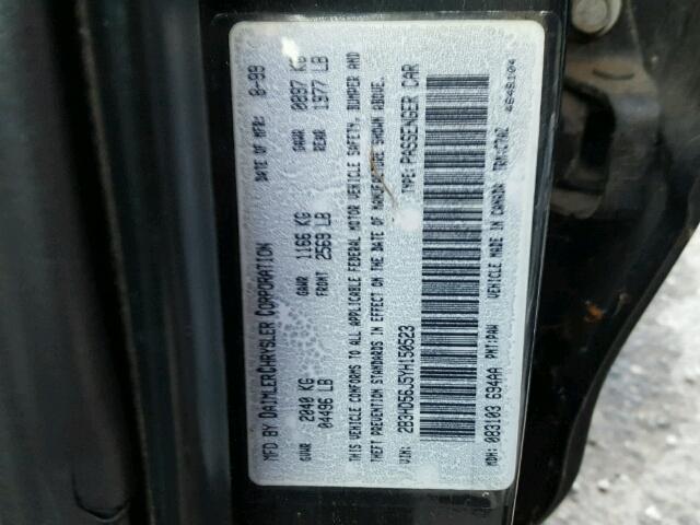 2B3HD56J5YH150523 - 2000 DODGE INTREPID E BLACK photo 10