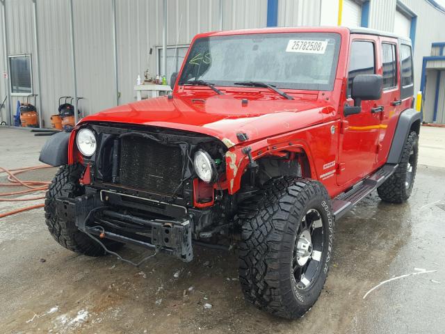 1J4BA3H16BL513575 - 2011 JEEP WRANGLER U RED photo 2