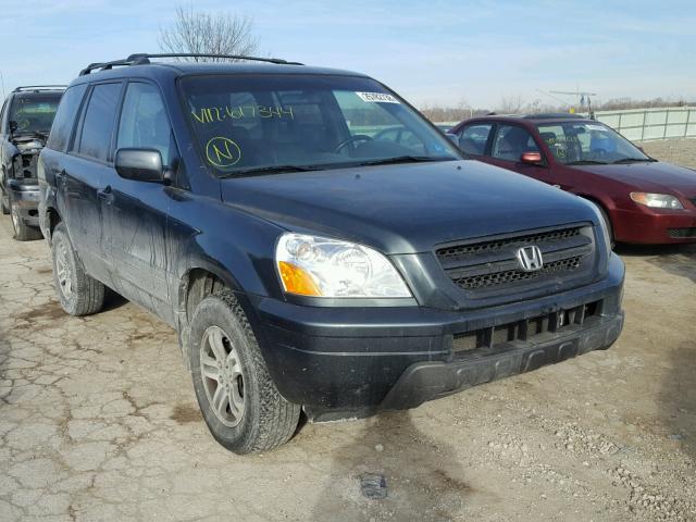 2HKYF18553H617344 - 2003 HONDA PILOT EXL BLUE photo 1