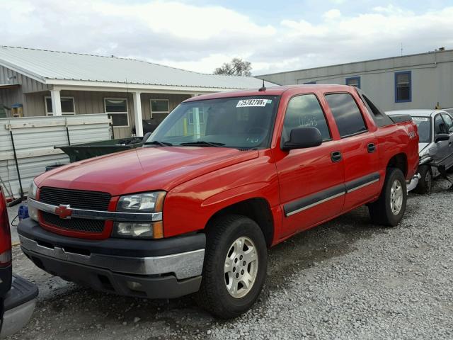 3GNEK12T14G161608 - 2004 CHEVROLET AVALANCHE RED photo 2