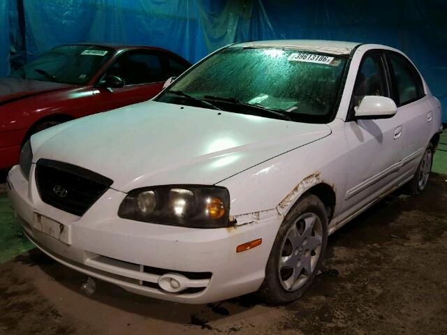 KMHDN46D64U793965 - 2004 HYUNDAI ELANTRA WHITE photo 2