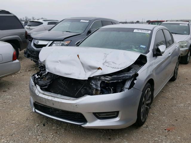 1HGCR2F57DA244988 - 2013 HONDA ACCORD SPO SILVER photo 2