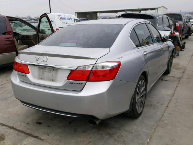 1HGCR2F57DA244988 - 2013 HONDA ACCORD SPO SILVER photo 4