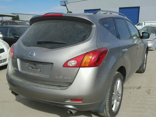 JN8AZ18W89W142961 - 2009 NISSAN MURANO S GRAY photo 4