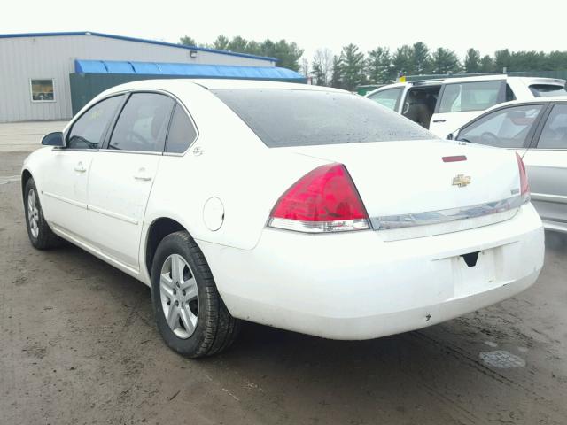 2G1WB55K189172835 - 2008 CHEVROLET IMPALA LS WHITE photo 3